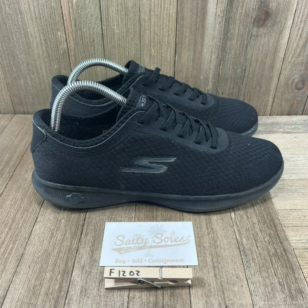 Skechers GO Step Lite Womens Size 10 Slip On Shoes Sneakers Black Low Top_3